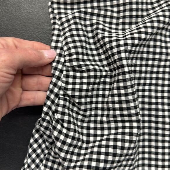 Kona Sol One Piece Black and White Gingham Swimsuit with ruching on the sides-M - Picture 16 of 16